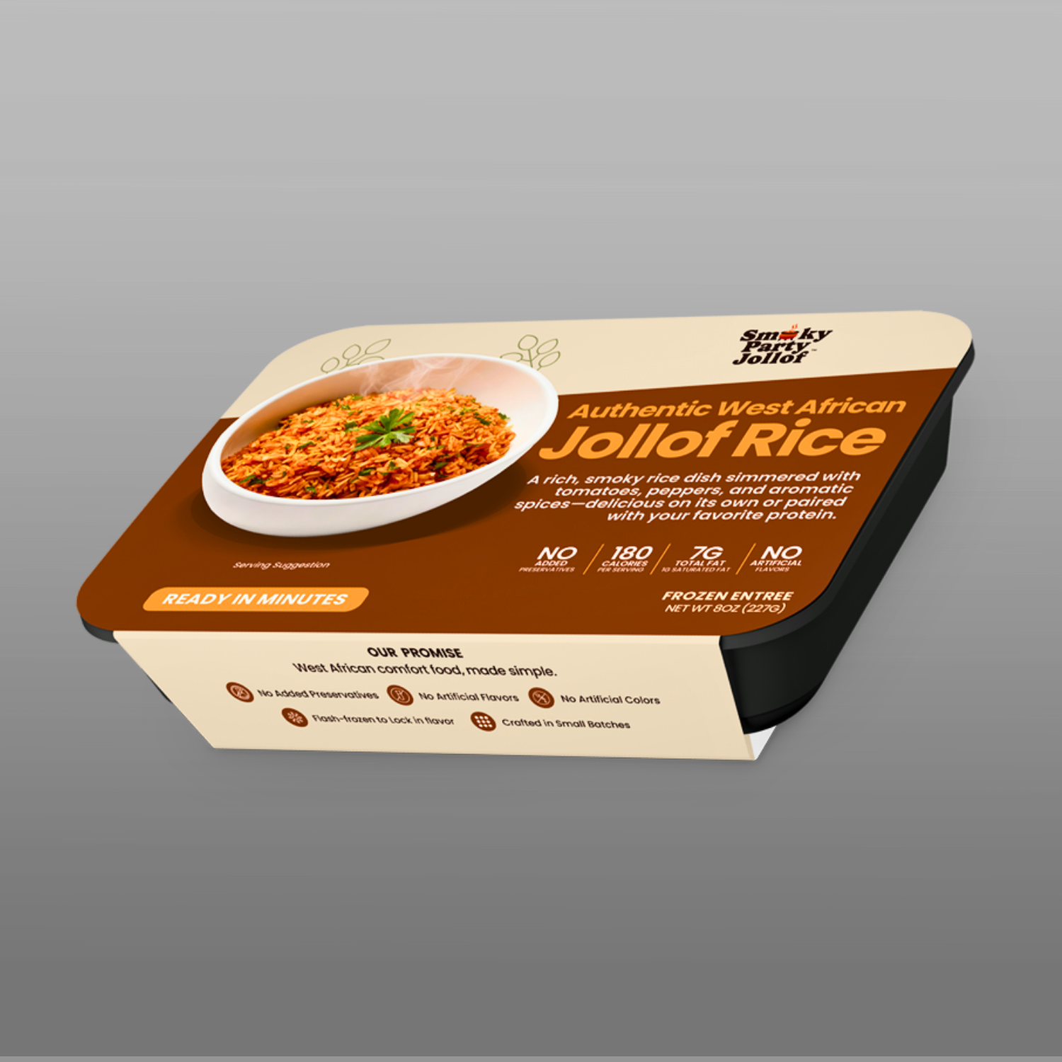 Smoky Party Jollof - Mild (Smooth, rich, family-friendly)