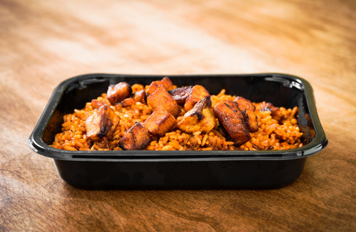 SMOKY PARTY JOLLOF WITH PLANTAINS (SMOKY, PARTY-STYLE)